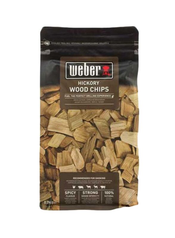 Weber Smoking Hickory Wood Chips, Yellow