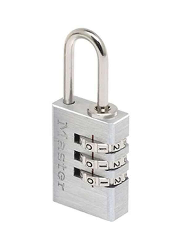 Master Lock 40mm Aluminium Combination Padlock, Silver