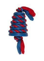 Chomper Mongoose Rope Tug & Toss Dog Toy, Blue/Red