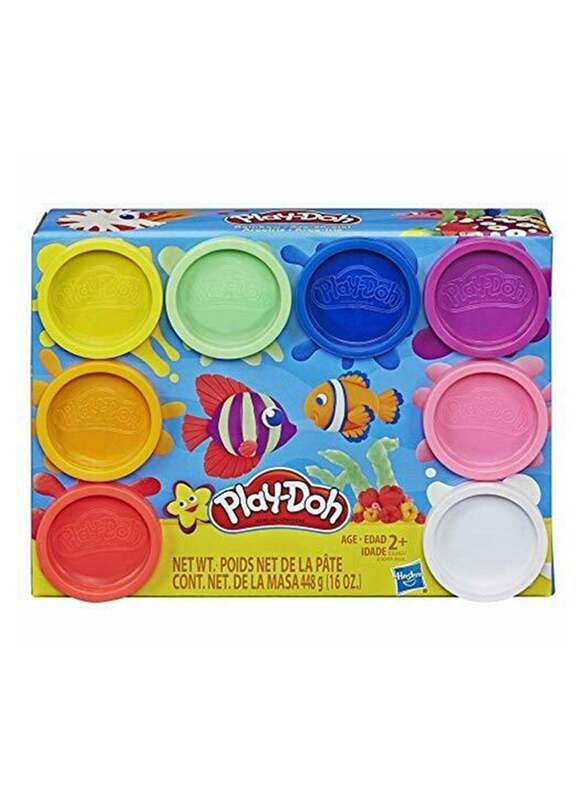 Play-Doh Rainbow Non Toxic Colors, 8 Piece, Multicolour