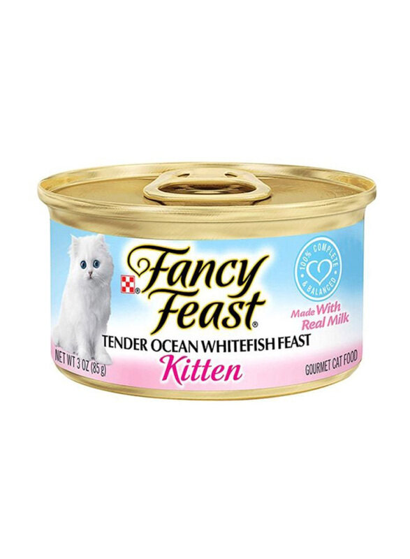 

Purina Fancy Feast Can Wet Kitten Food with Tender Ocean Whitefish, 85g