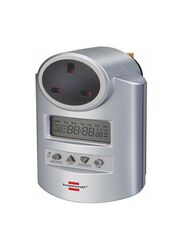 Brennenstuhl Primera Line Digital Weekly Timer Socket, Silver/Black/Red