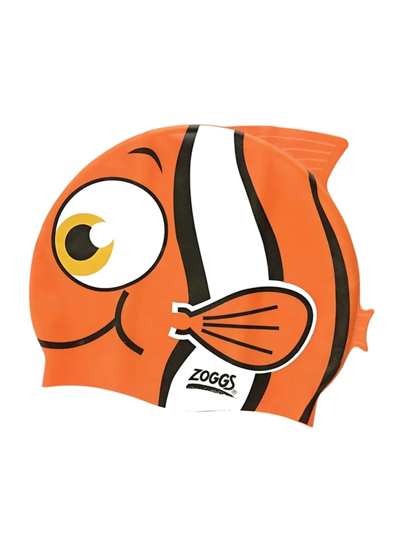 Zoggs Character Silicone Swimming Cap, Orange/White