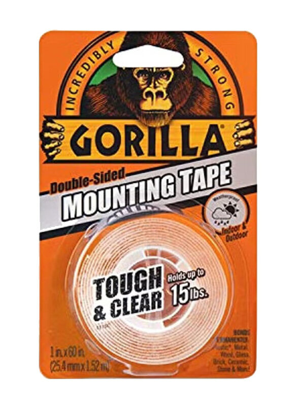 

Gorilla Double Sided Mounting Tape, Clear