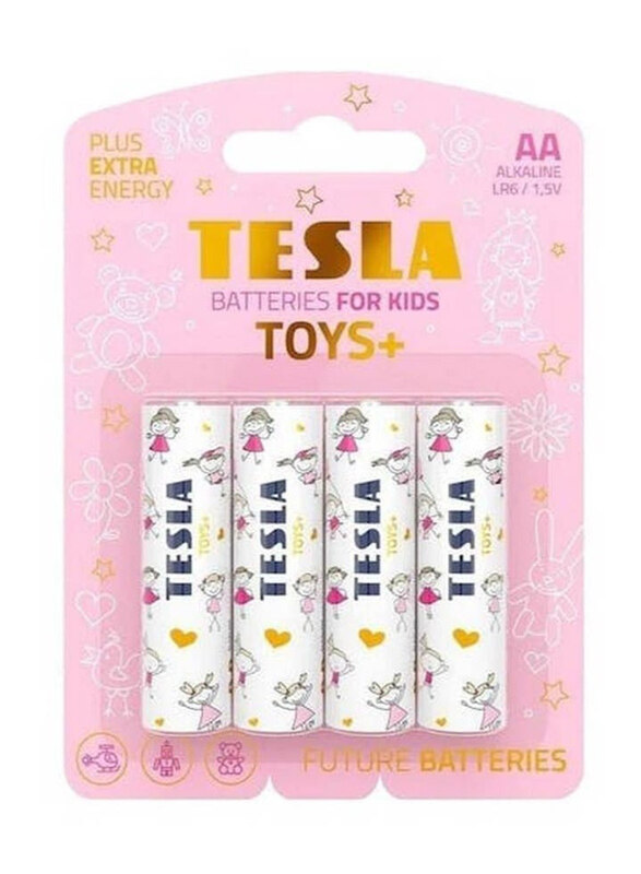 

Tesla Alkaline AA Battery, 4 Pieces, White