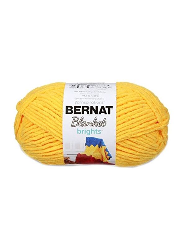 Yarnspirations Bernat Blanket Brights Yarn, 220 Yards, School Bus Yellow