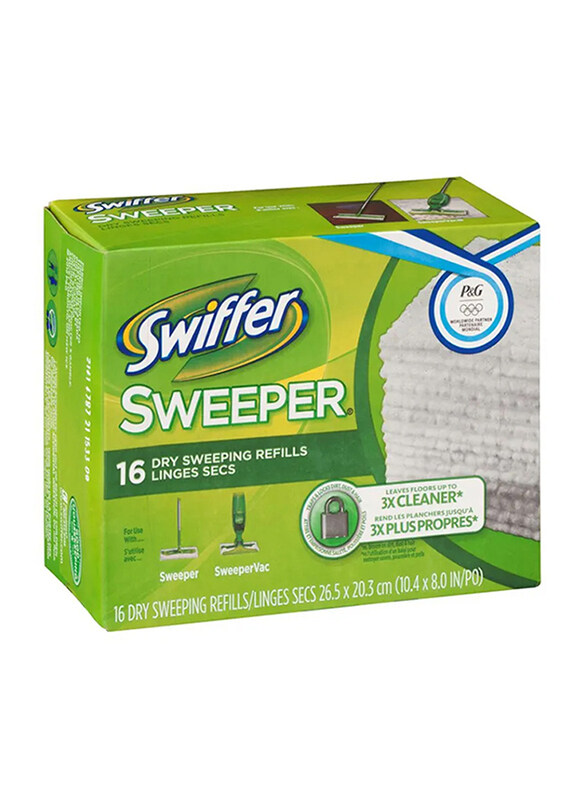 Swiffer Dry Cloth, 16 x 26.5cm, White