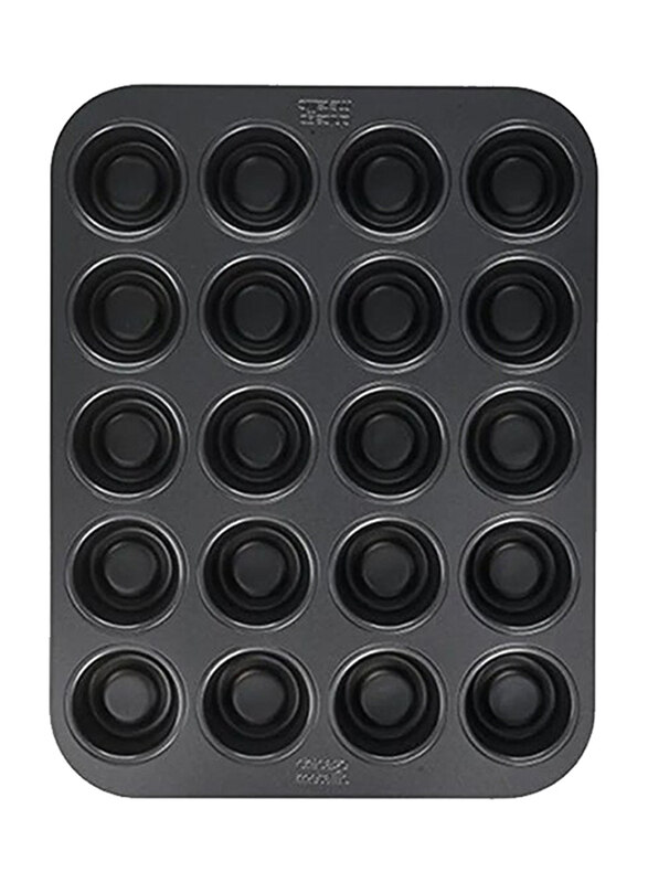 

Chicago Metallic 20-Hole Non-Stick Rectangle Tea Cake Pan, CB-CMET26636, Black