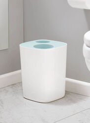 Joseph Joseph Split Bathroom Waste Separation Bin, 8 Litters, White/Blue