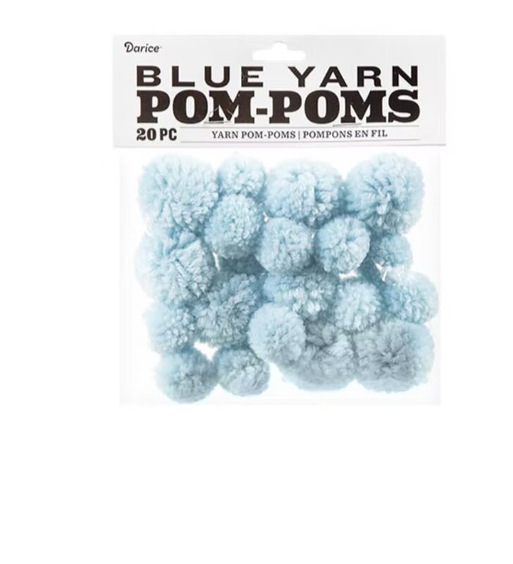 

Darice 20-Piece Yarn Pom Pom, Blue