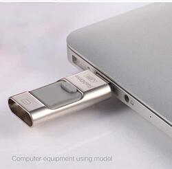 Y-Disk 256GB OTG 3 in 1 Pen Drive High Speed USB 3.0 Memory Stick Drives USB Flash Drive, Silver