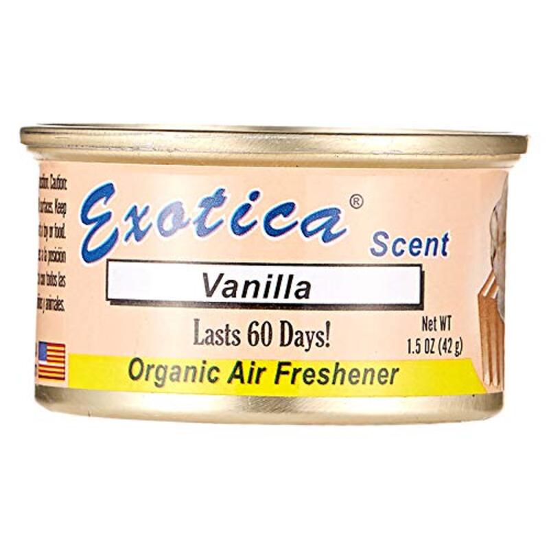Exotica 42g Round Vanilla Organic Air Freshener Can