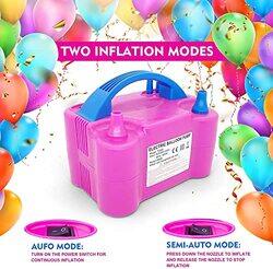 Dual Nozzle Portable Electric Balloon Air Blower, Pink