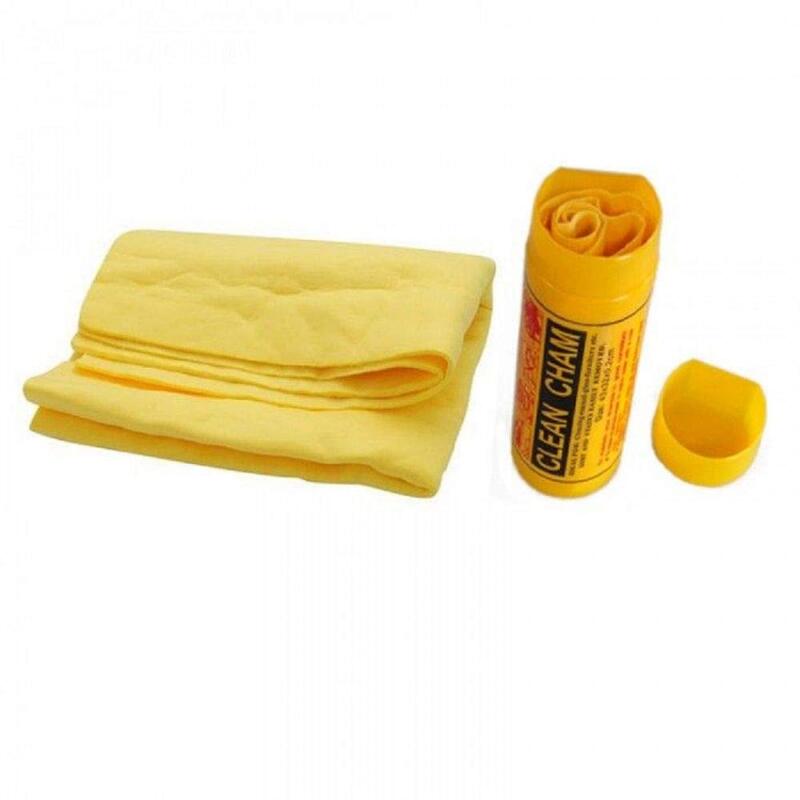 Synthetic Solid Chamois Clean Towel, Yellow