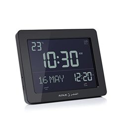 Al Fajr Automatic Azan Clock, CF-19, Black