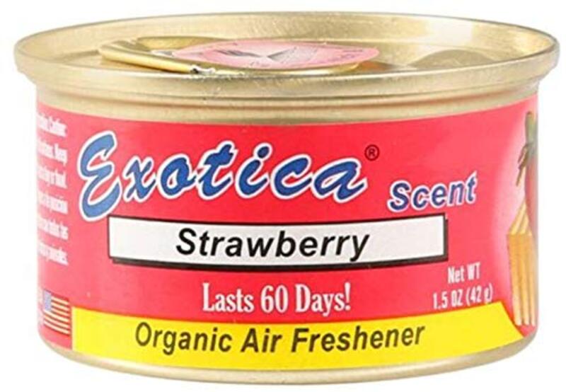 Exotica 6 x 42g Organic Strawberry Car Air Freshener, Red