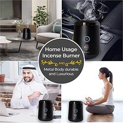 Umeema USB Rechargeable Electric Oud Incense Bukhoor Burner Scent Aroma Diffuser, Black