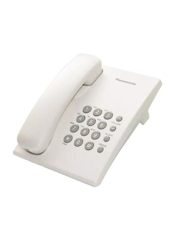 Panasonic Wall Mounted Corded Phone, White/Grey