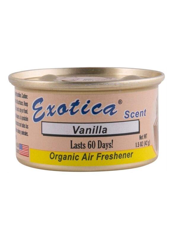 Exotica 12 x 42g Organic Vanilla Car Air Freshener, Beige