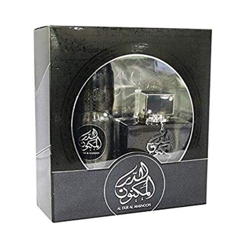 Lattafa Al Dur Al Maknoon Giftset 100ml EDP Deo 200ml for Men