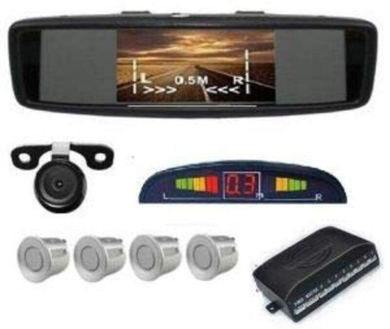

Generic Car Parking Sensor and Camera Indicator With LCD Monitor, Silver