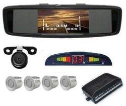 Car Parking Sensor and Camera Indicator With LCD Monitor, Silver