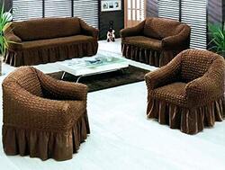 Turkish Sofa Covers, 4 Pieces, Brown