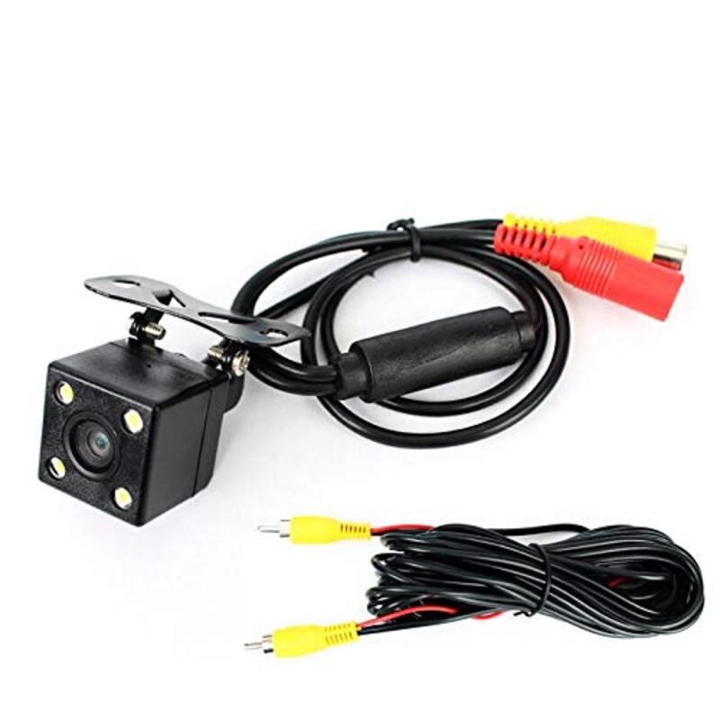 Car Universal Waterproof Rear View Camera with 4 Led Night Vision, Black