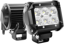 Umeema 18W Spot Beam LED Work Light Bar Fog Lights Car Off-road Lamp, 4-inch, 2 Pieces