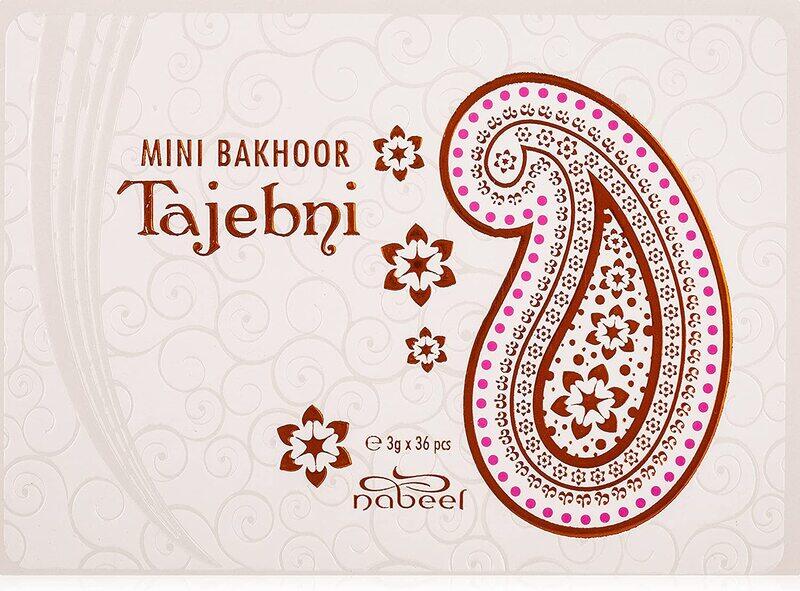 

Nabeel Mini Bakhoor Nabeel Tajebni Incense 36 x 3 gm EDP Perfume Unisex