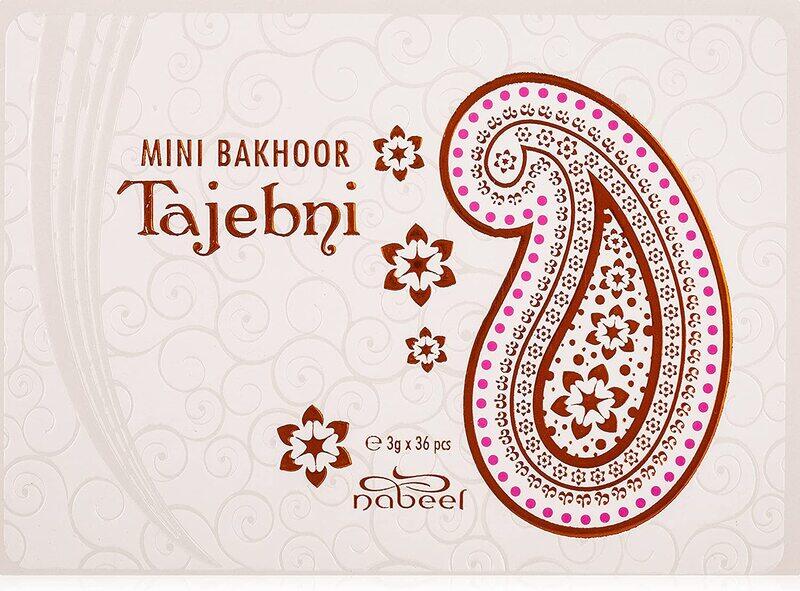 Nabeel Mini Bakhoor Nabeel Tajebni Incense 36 x 3 gm EDP Unisex