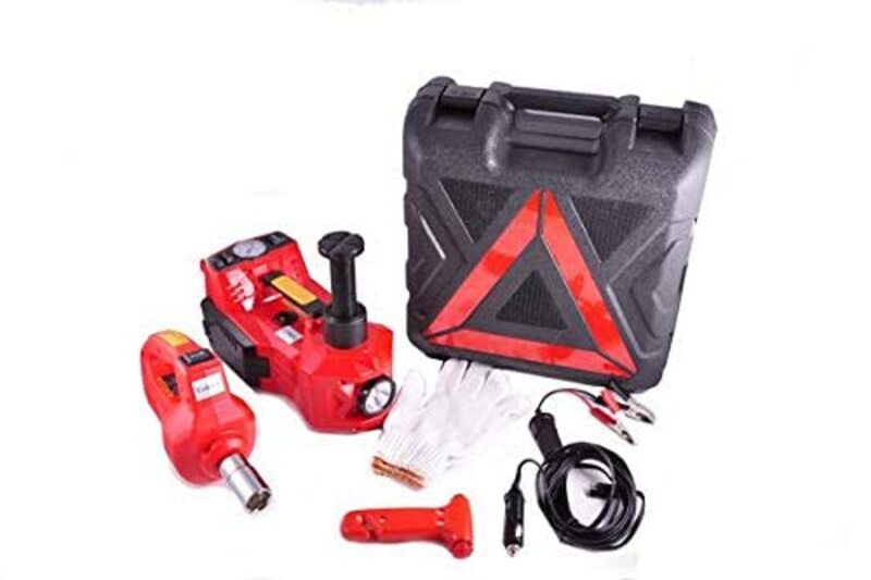 Toby's 12V 3 Ton Electric Hydraulic Floor Jack and Air pump with Electric Wrench, 3 Pieces