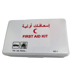 Portable Emergency Car First Aid Kit, White, 42 Pieces