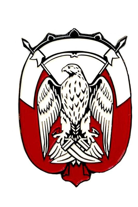 Eagle Car Emblem Sticker, Red/White