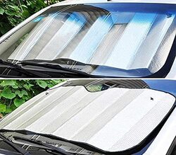Aluminium Cling Car Windows Sunshade, Blue