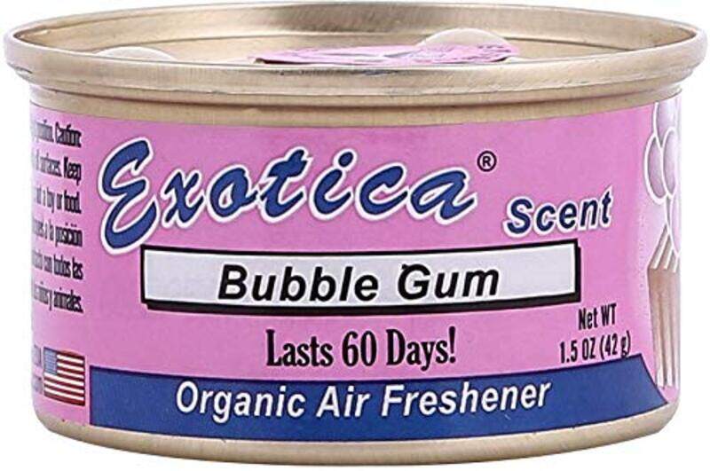 

Exotica 3 x 42g Organic Bubble Gum Car Air Freshener, Light Pink