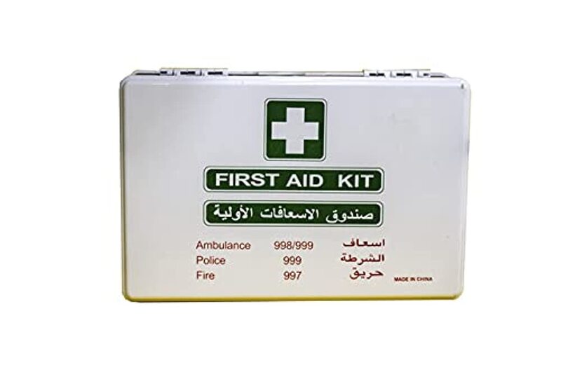 Plastic Abs Heavy Duty First Aid Kit with Wall Mounted Bracket, Silver