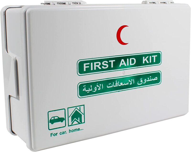 Umeema First Aid KIt ABS Heavy Duty Plastic With Wall Mounted Bracket Model- FA812, 15 To 20 People for work space, Car,Small Office,warehouse