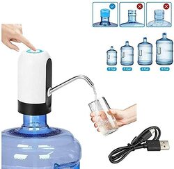 Automatic 5 Gallons Water Dispenser with Electric Switch and USB Port, White