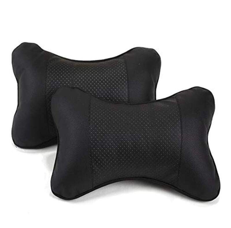 Car Neck Pillow, Black, 2 Pieces