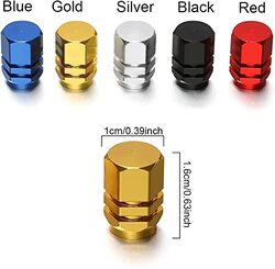 Umeema Car Tyre Valve Caps, 4 Piece, Gold