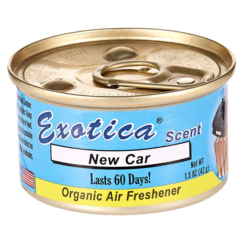 Exotica 42g Organic New Car Air Freshener, Light Blue
