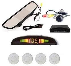 Car Parking Sensor and Camera Indicator With LCD Monitor, White