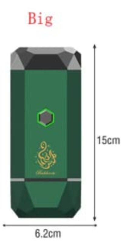 2021New Portable Mini USB Oudy Arabic Electric Hair Rechargeable Ramadan Car Bakhoor Oil Wax Melt Incense Burner, Black