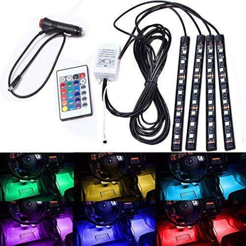 RGB LED Neon Interior Car Light Lamp Strips, Multicolour