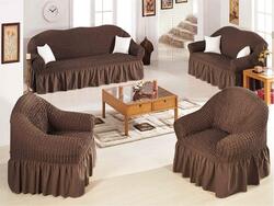 King Queen 7 Seater Sofa Cover, Brown