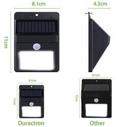 LED Waterproof Solar Motion Sensor Wall Light, Black