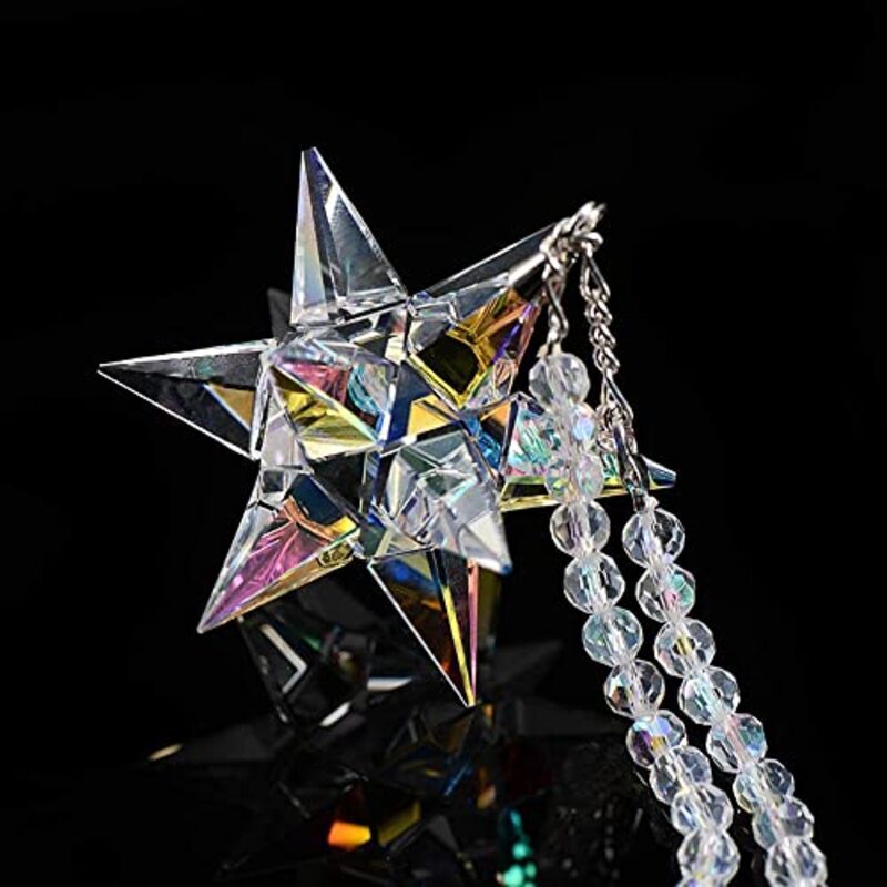 Umeema Car Pendant Crystal Meteor Decoration Hanging Ornament, Multicolour