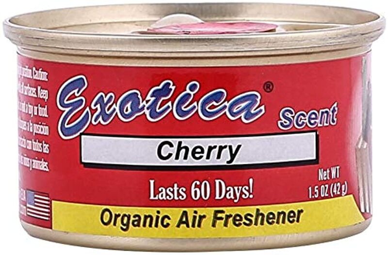 Exotica 12 x 42g Organic Cherry Car Air Freshener, Red