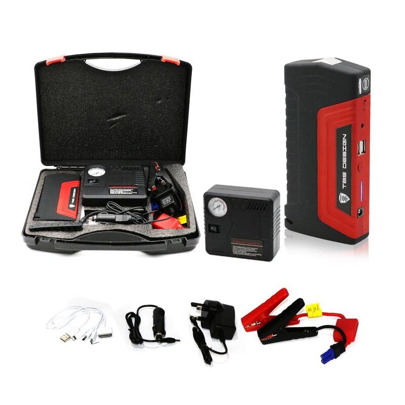 

AmXshe 2 USB/DC 12V/LED Light Portable Car Jump Starter Battery with Air Compressor, Set